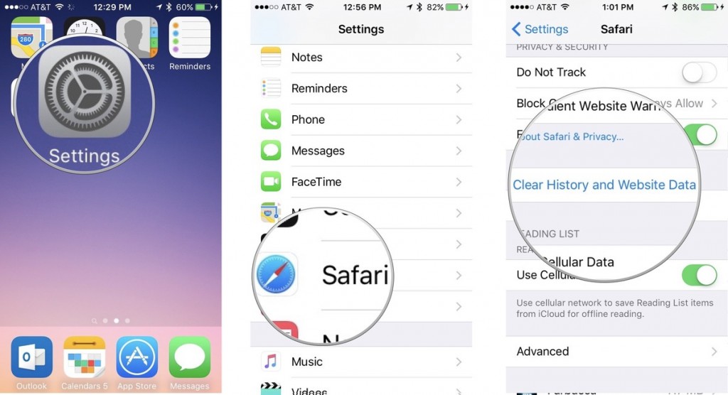 Settings-Safari-clear-history-iPhone-screenshot