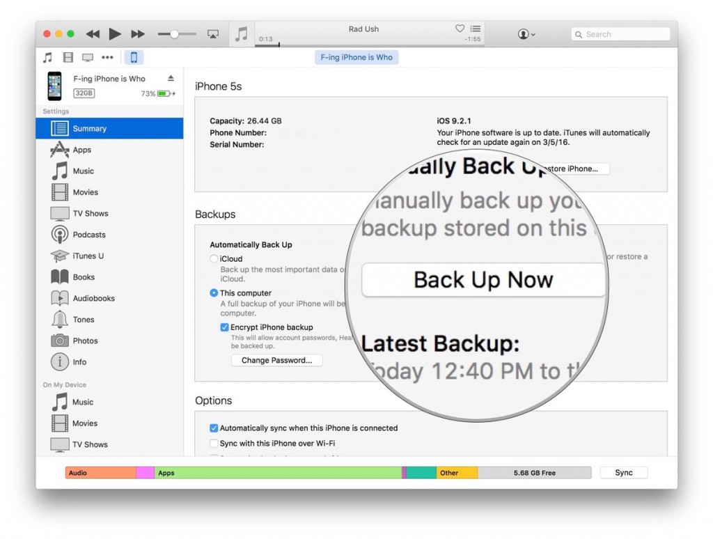 iTunes-backup-now-Mac-screenshot