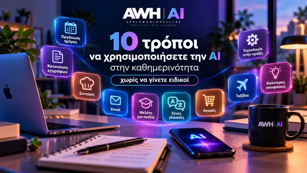 10 τρόποι να χρησιμοποιήσετε την AI στην καθημερινότητα χωρίς να γίνετε ειδικοί 10 τρόποι να χρησιμοποιήσετε την AI στην καθημερινότητα χωρίς να γίνετε ειδικοί