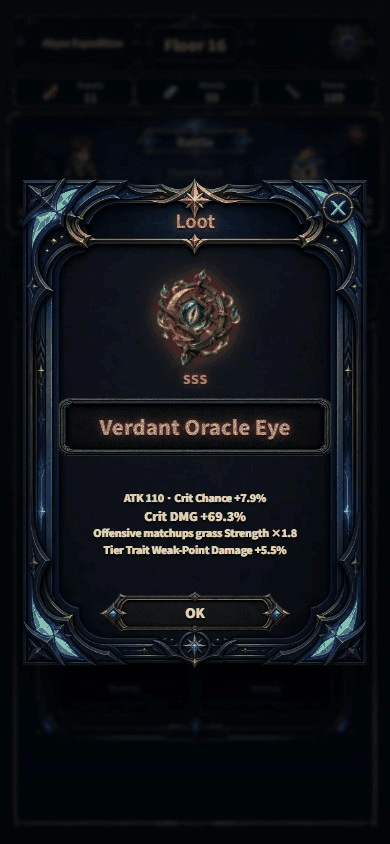 Abyss Expedition - Verdant Oracle Eye SSS loot
